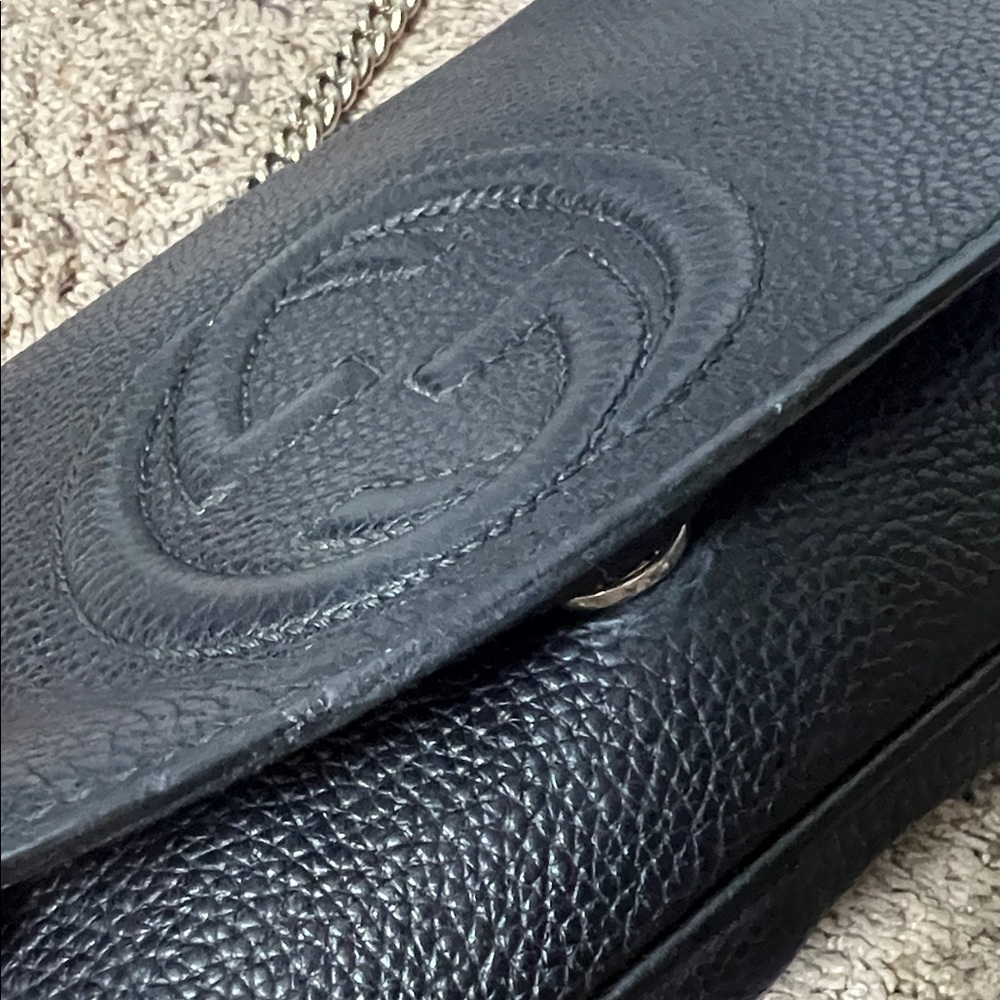3447 Black Leather Crossbody Bag - Picture 2 of 11